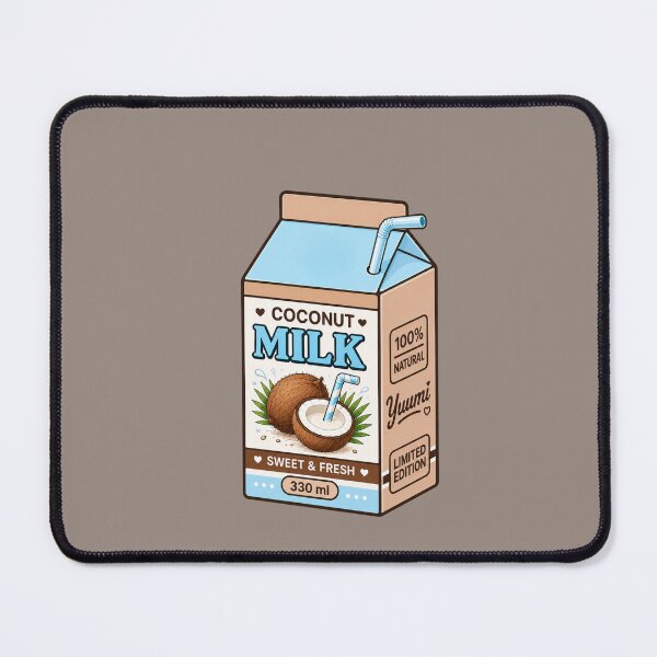 Item preview, Kawaii Coconut Milk Carton with Straw | Cute Tropical Drink Aesthetic designed and sold by Aimetoi.