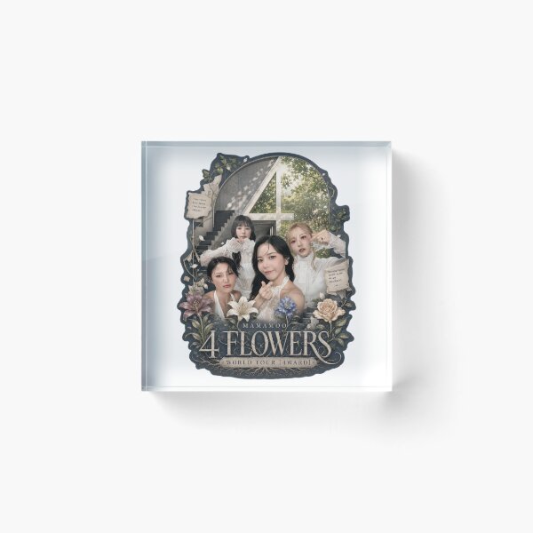 Item preview, MAMAMOO 4 Flowers vintage scrapbooking aesthetic sticker set designed and sold by Valereekmerch.