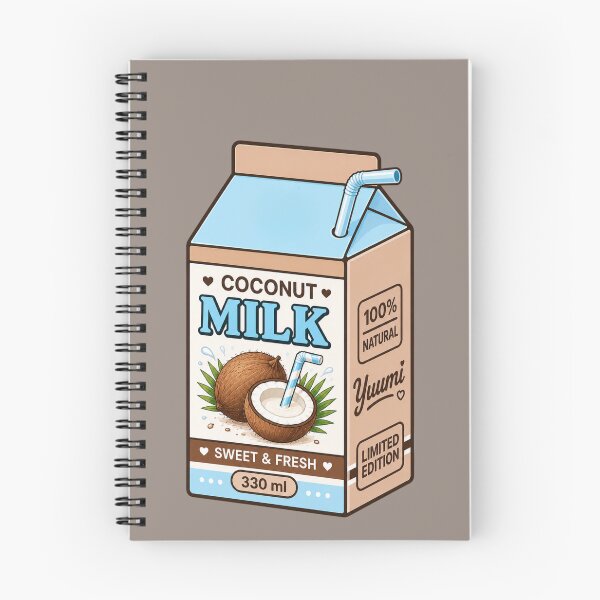 Item preview, Kawaii Coconut Milk Carton with Straw | Cute Tropical Drink Aesthetic designed and sold by Aimetoi.