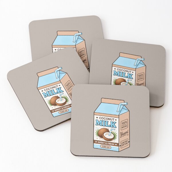 Item preview, Kawaii Coconut Milk Carton with Straw | Cute Tropical Drink Aesthetic designed and sold by Aimetoi.