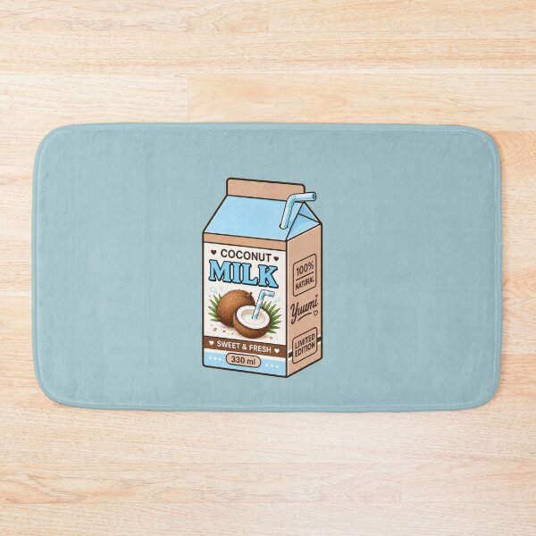 Item preview, Kawaii Coconut Milk Carton with Straw | Cute Tropical Drink Aesthetic designed and sold by Aimetoi.