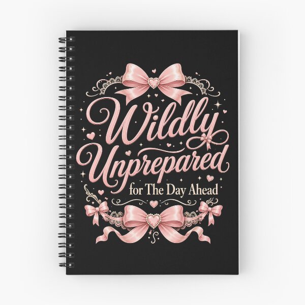 Item preview, Wildly Unprepared for the Day Ahead Shirt, Funny Coquette Bow Tee, Relatable Chaos Humor Shirt, Cute Pink Ribbon Gift designed and sold by THREE LITTLE BEANS.