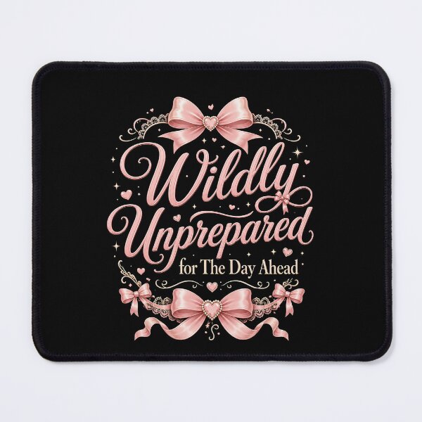 Item preview, Wildly Unprepared for the Day Ahead Shirt, Funny Coquette Bow Tee, Relatable Chaos Humor Shirt, Cute Pink Ribbon Gift  designed and sold by THREE LITTLE BEANS.