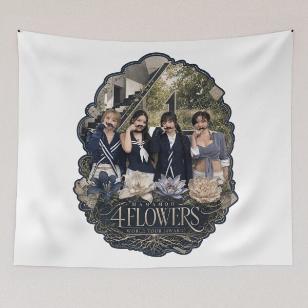 Item preview, MAMAMOO 4 Flowers tour vintage floral aesthetic shirt design designed and sold by Valereekmerch.