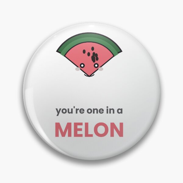 Item preview, You're One In A Melon Funny Fruit Pun Sticker designed and sold by QuirkyCartel.