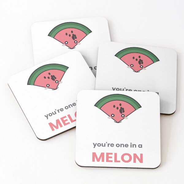 Item preview, You're One In A Melon Funny Fruit Pun Sticker designed and sold by QuirkyCartel.