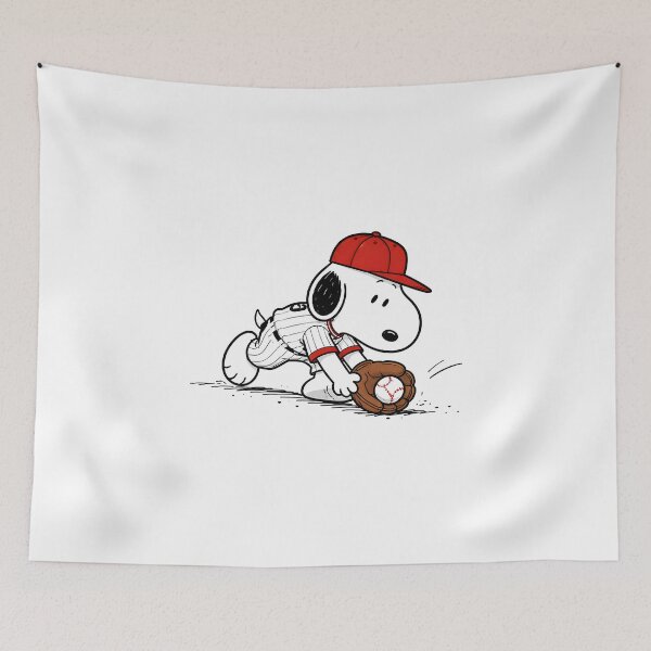 Item preview, Baseball Snoopy Catcher Graphic, Vintage Cartoon Sports Design designed and sold by artizallart.