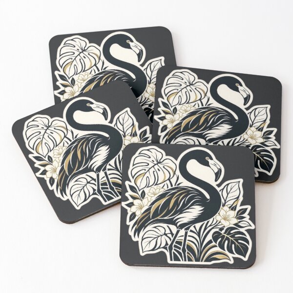 Item preview, Black Flamingo – Gothic Tropical Illustration designed and sold by Roberta Calabrese.