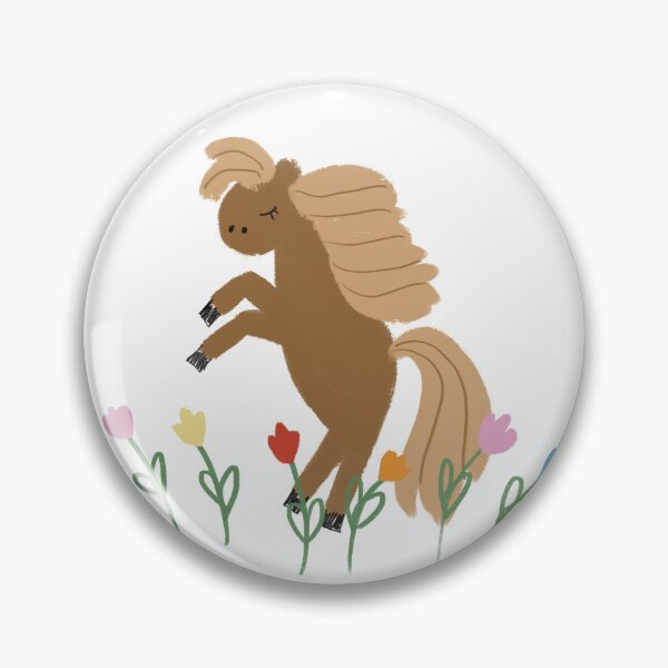 Item preview, Whimsical flower horse drawing designed and sold by Malvamalu.
