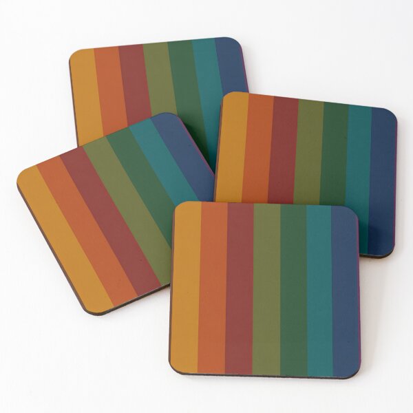Item preview, Deep autumn colour palette stripe design designed and sold by KLflorals.