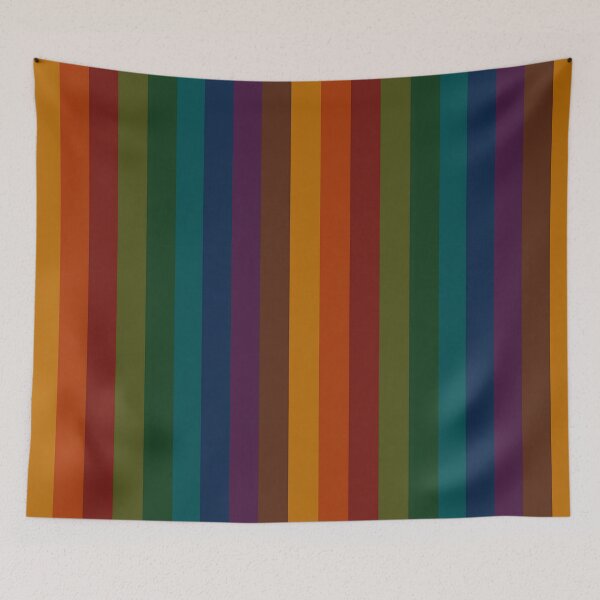 Item preview, Deep autumn colour palette stripe design designed and sold by KLflorals.