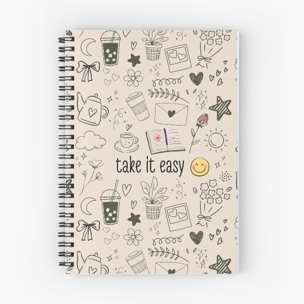 Item preview, Take It Easy Positive Quote Cute Hand Drawn Doodles designed and sold by LibertyHub.