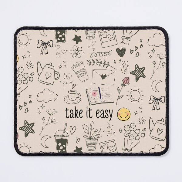 Item preview, Take It Easy Positive Quote Cute Hand Drawn Doodles designed and sold by LibertyHub.