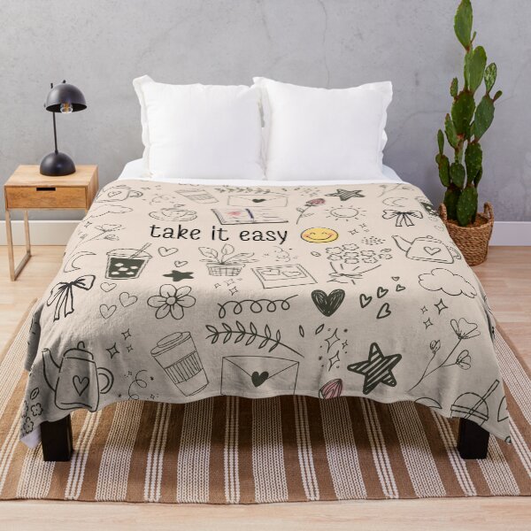 Item preview, Take It Easy Positive Quote Cute Hand Drawn Doodles designed and sold by LibertyHub.