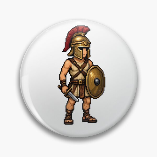 Item preview, Roman gladiator in retro 8-bit style designed and sold by WirelessChimp.