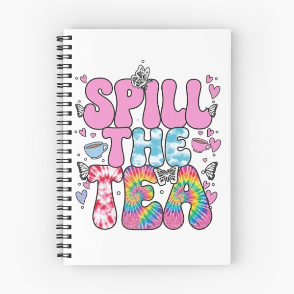 Item preview, Spill The Tea Groovy Tie-Dye Sticker | Retro Trendy Aesthetic designed and sold by Trendykunnu.