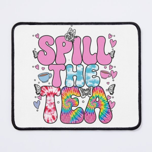 Item preview, Spill The Tea Groovy Tie-Dye Sticker | Retro Trendy Aesthetic designed and sold by Trendykunnu.