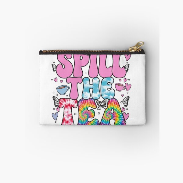 Item preview, Spill The Tea Groovy Tie-Dye Sticker | Retro Trendy Aesthetic designed and sold by Trendykunnu.