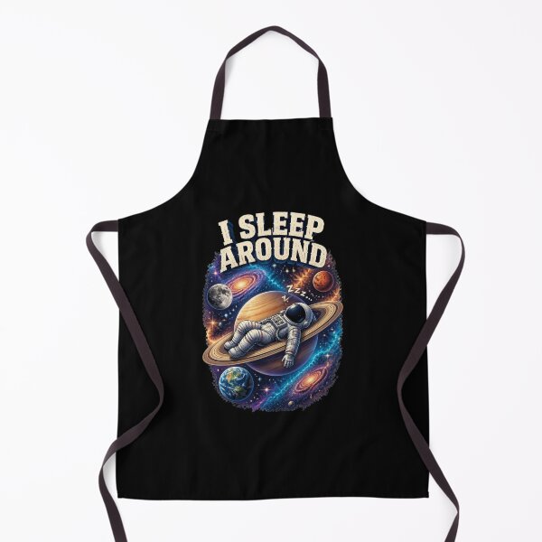 Item preview, I Sleep Around Funny Astronaut Space Design – Sleeping Astronaut on Saturn Galaxy Illustration designed and sold by Don't Crack Art.