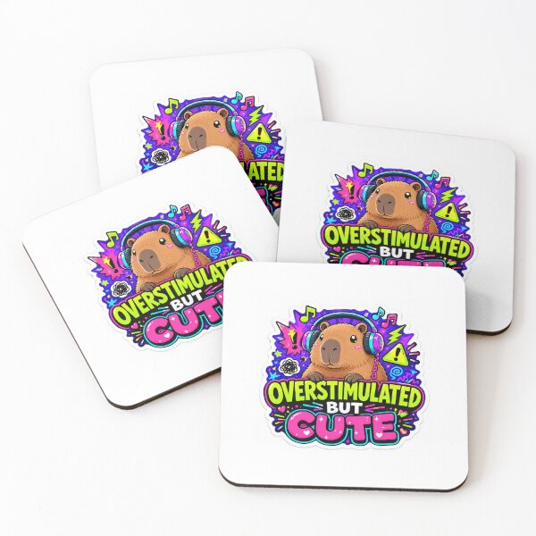Item preview, Overstimulated But Cute Capybara designed and sold by MohamedAbozaid1.
