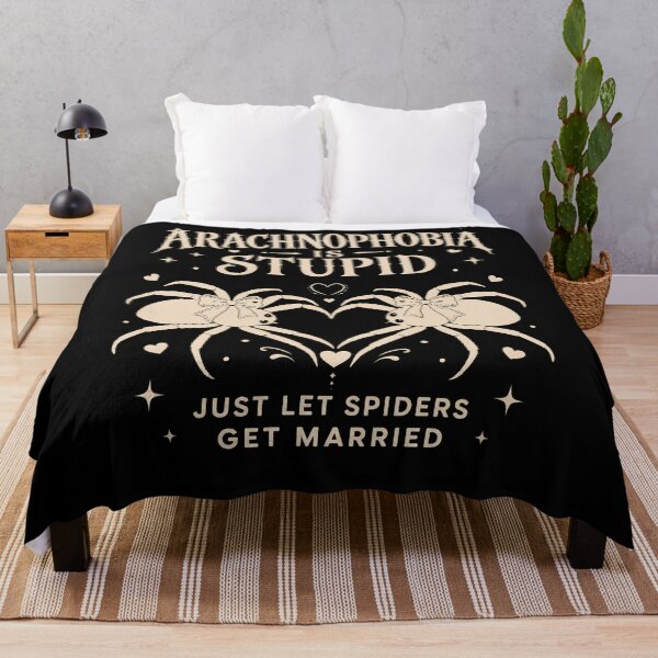 Item preview, Arachnophobia Is Stupid Just Let Spiders Get Married Shirt, Funny Spider Shirt, Halloween Humor Tee, Goth Spider Lover Gift designed and sold by THREE LITTLE BEANS.