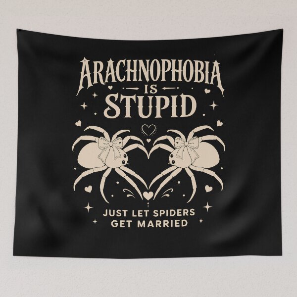 Item preview, Arachnophobia Is Stupid Just Let Spiders Get Married Shirt, Funny Spider Shirt, Halloween Humor Tee, Goth Spider Lover Gift designed and sold by THREE LITTLE BEANS.