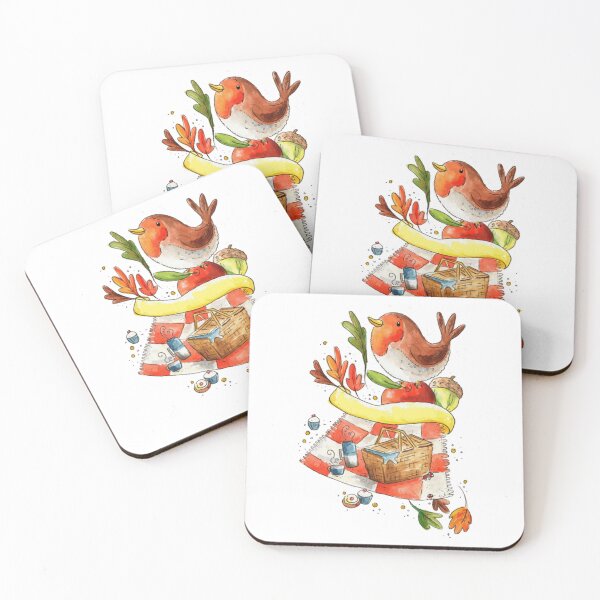 Item preview, Fall Picnic Cute Whimsical Woodland Animals Autumn Art designed and sold by VickyKuhnart.