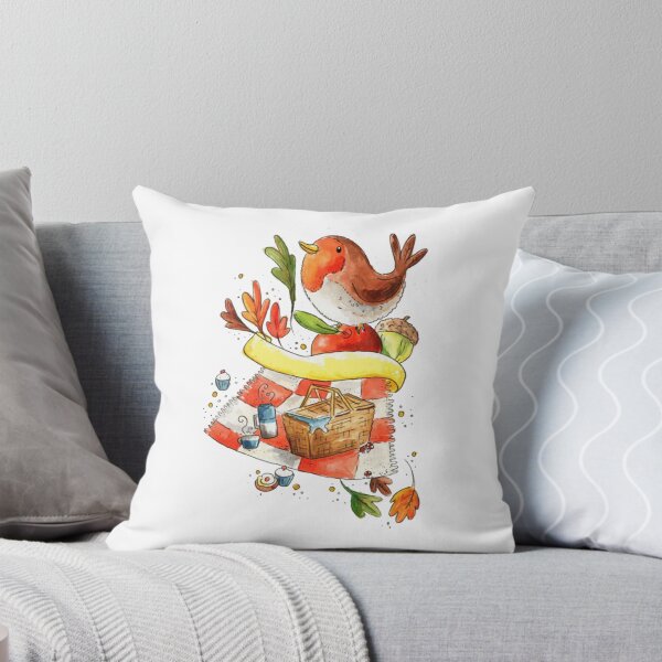 Item preview, Fall Picnic Cute Whimsical Woodland Animals Autumn Art designed and sold by VickyKuhnart.