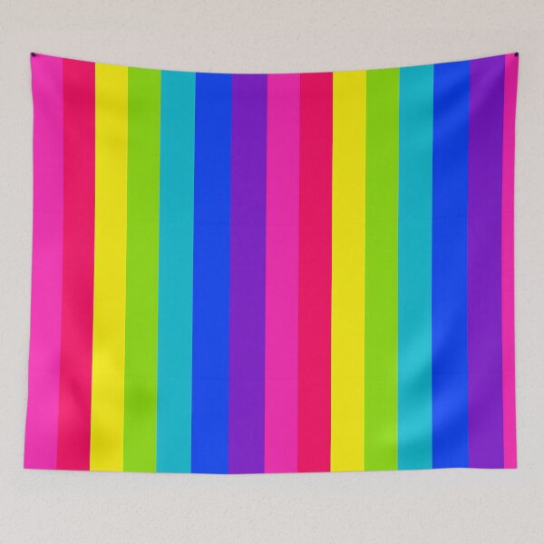 Item preview, Bright winter colour palette stripe design designed and sold by KLflorals.