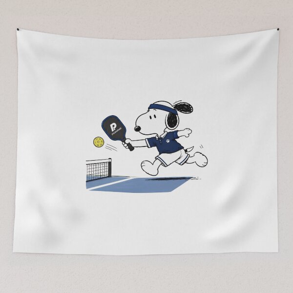 Item preview, Pickleball Snoopy Graphic, Funny Cartoon Paddle Sports Design designed and sold by artizallart.