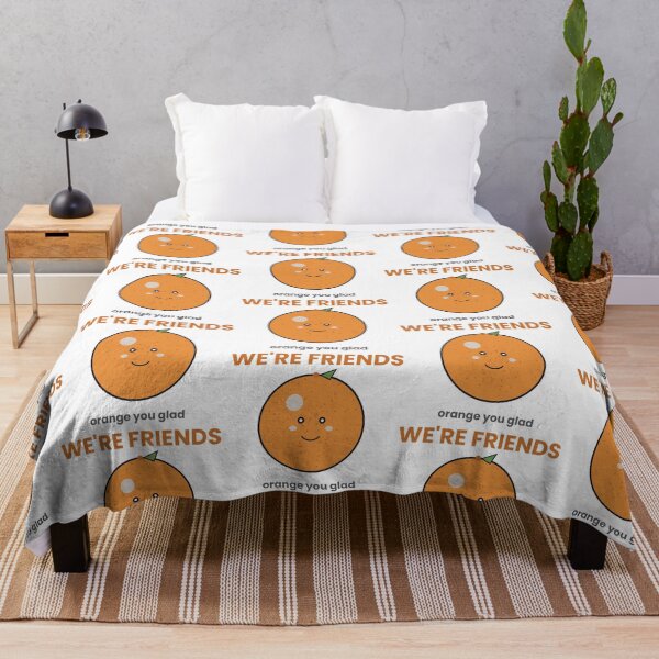Item preview, Orange You Glad We're Friends Funny Pun Sticker designed and sold by QuirkyCartel.