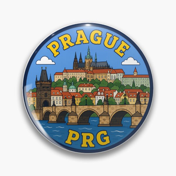 Item preview, Prague PRG Airport Code Travel Sticker designed and sold by Martin's_Design.