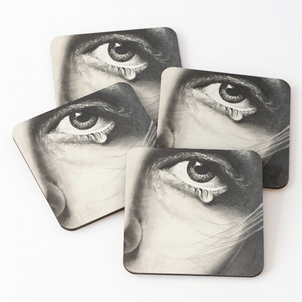 Item preview, Silent Tears – Hyper Realistic Crying Eye Charcoal Drawing designed and sold by BoyanVBart.