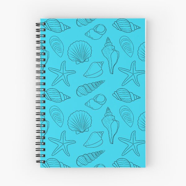 Item preview, Turquoise Blue and Black Ocean Sea Shell Design designed and sold by SolGalaxyDesign.