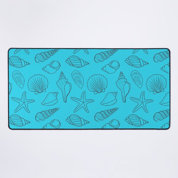 Item preview, Turquoise Blue and Black Ocean Sea Shell Design designed and sold by SolGalaxyDesign.