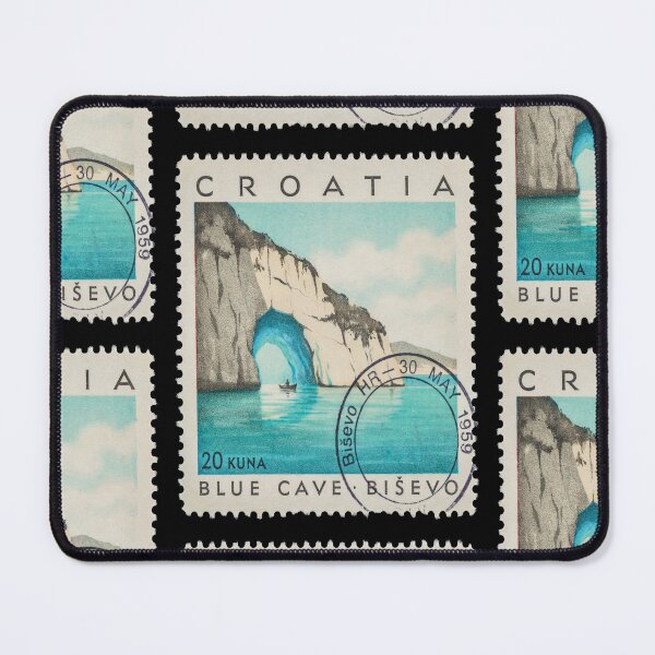 Item preview, Blue Cave Croatia Biševo Limestone Grotto Stamp Sticker designed and sold by stickercuffs.