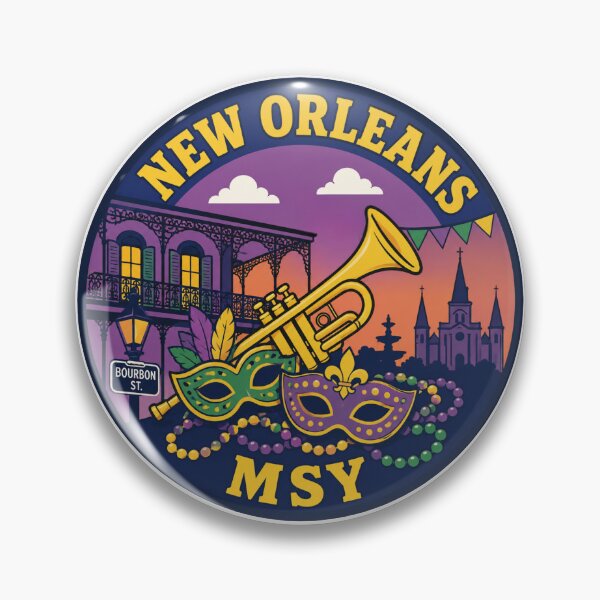 Item preview, New Orleans MSY Airport Code Travel Sticker designed and sold by Martin's_Design.