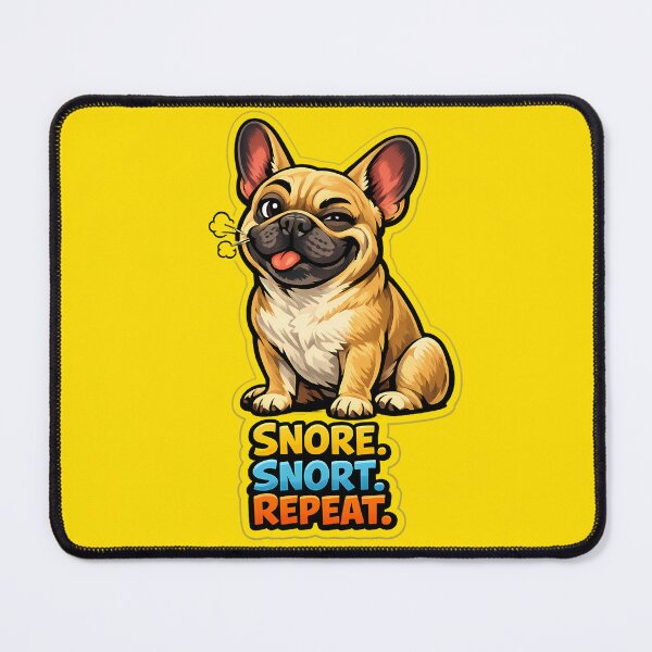 Item preview, Snore. Snort. Repeat. Funny French Bulldog Sticker designed and sold by lazygum.