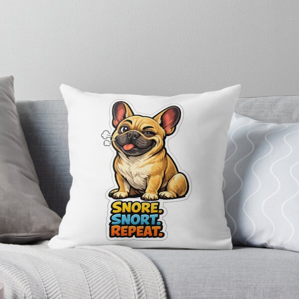 Item preview, Snore. Snort. Repeat. Funny French Bulldog Sticker designed and sold by lazygum.