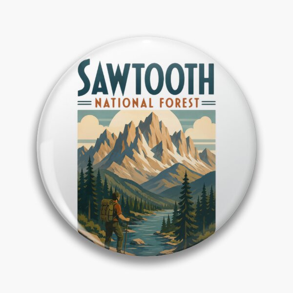 Item preview, Sawtooth National Forest Hiking Outdoors Adventure Travel designed and sold by Simsimah26Parks.