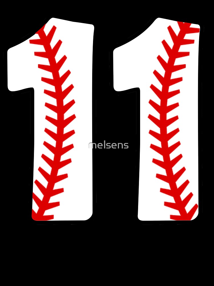 Number 11 Baseball #11 Sticker for Sale by melsens