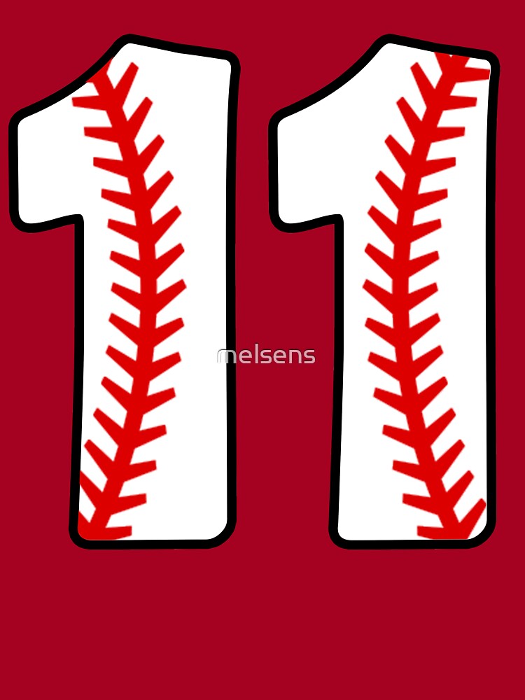 Baseball Jersey Number # 11, Trendy Baseball, Baseball Ball T-Shirt