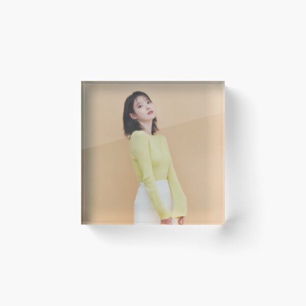 Item preview, Iu/Lee Ji-eun Korean Idol - Pastel Yellow Sweater Minimalist Kpop Sticker designed and sold by William Cano.