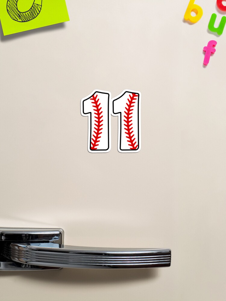 Number 11 Baseball #11 Sticker for Sale by melsens