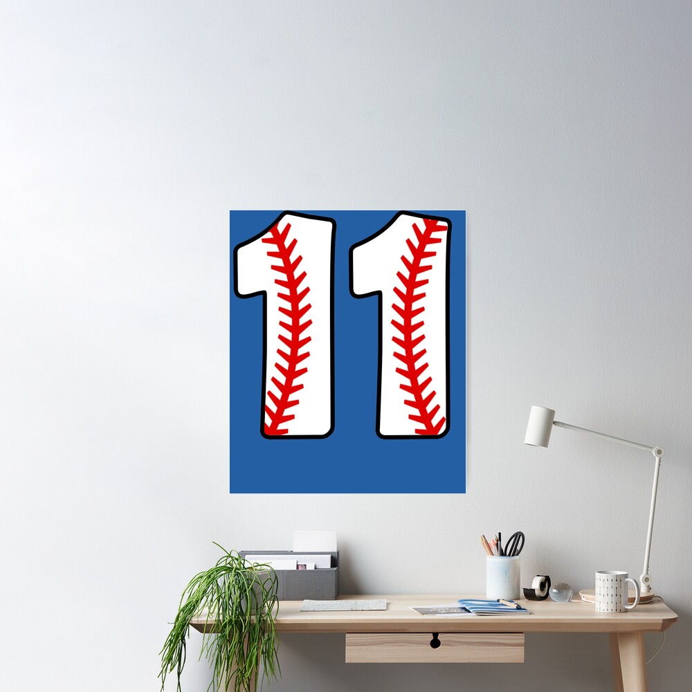 Number 11 Baseball #11 Poster for Sale by melsens