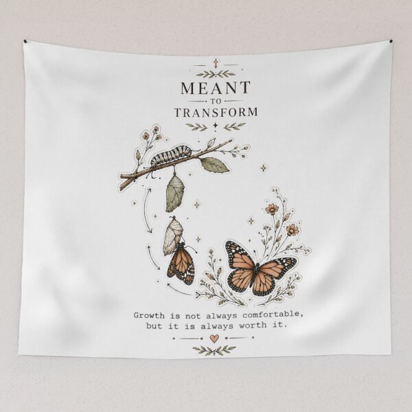 Item preview, Butterfly Transformation | Inspirational Botanical Art designed and sold by Desvyn.