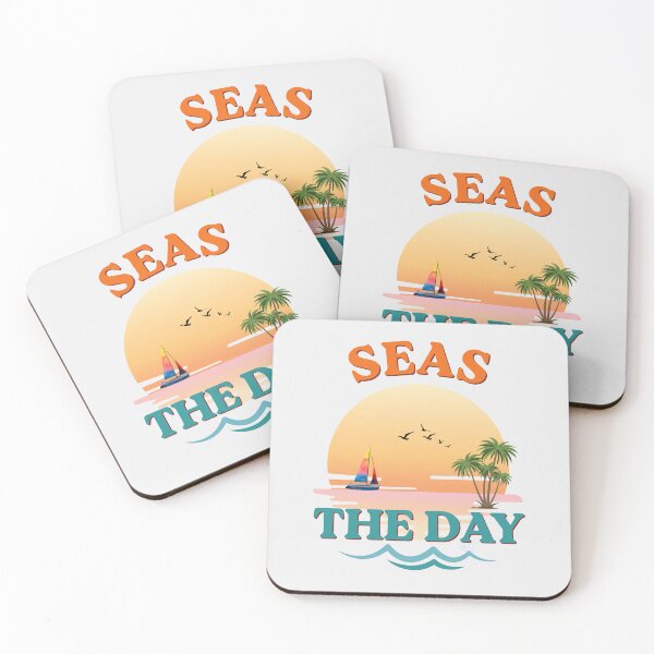 Item preview, Seas the Day Beach Sunset Tropical Summer Vacation Design designed and sold by MadeByMira.
