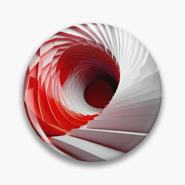 Item preview, Spiral Red and White Tunnel designed and sold by Vicky Brago-Mitchell®.