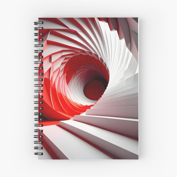 Item preview, Spiral Red and White Tunnel designed and sold by Vicky Brago-Mitchell®.