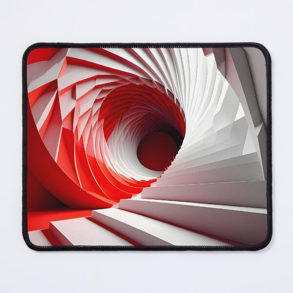 Item preview, Spiral Red and White Tunnel designed and sold by Vicky Brago-Mitchell®.